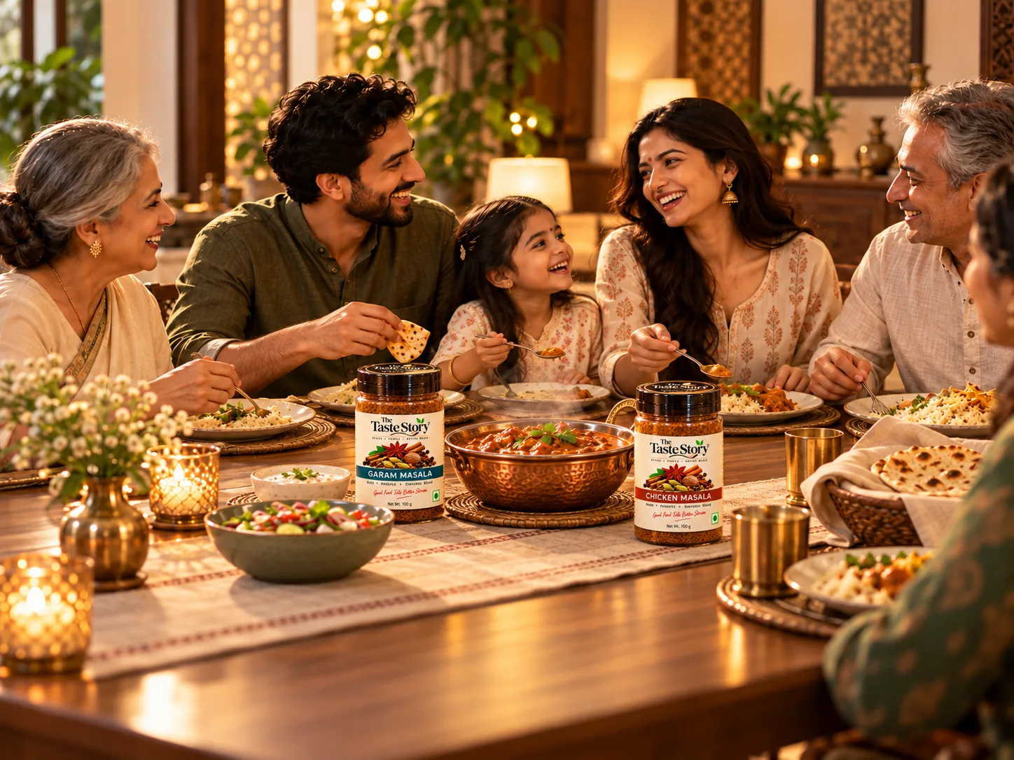 Family dinner scene representing The Taste Story™